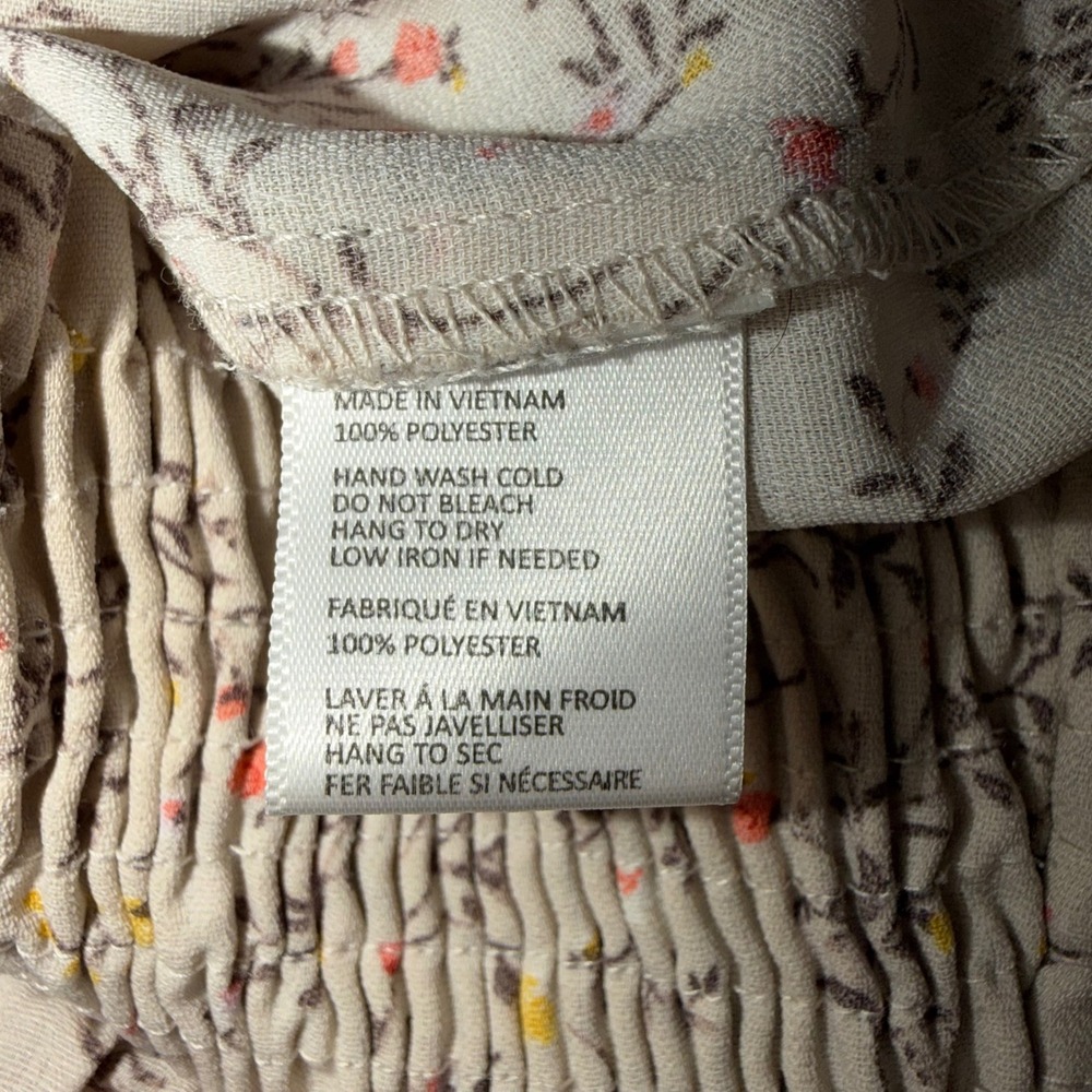 Paper Crane Womens Blouse Med Boho Cottagecore Dainty Flowers Soft Girl Romantic - Picture 7 of 7